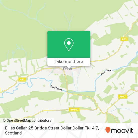 Ellies Cellar, 25 Bridge Street Dollar Dollar FK14 7 map