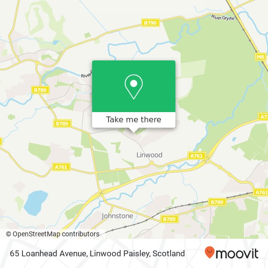 65 Loanhead Avenue, Linwood Paisley map