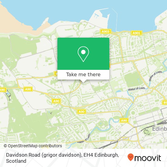 Davidson Road (grigor davidson), EH4 Edinburgh map