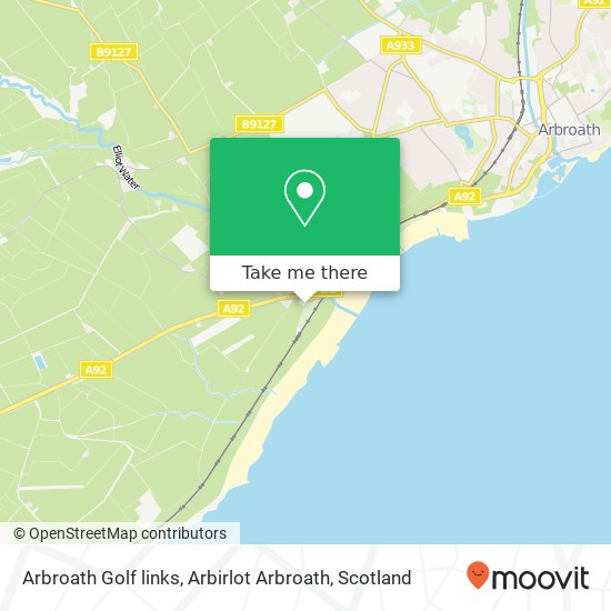 Arbroath Golf links, Arbirlot Arbroath map