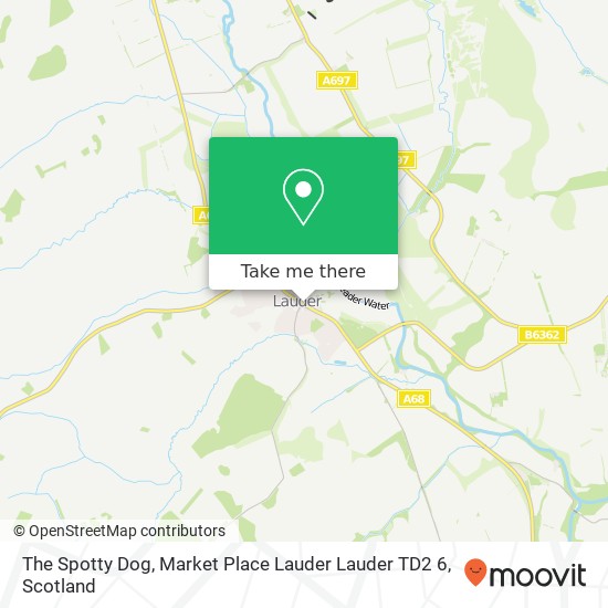 The Spotty Dog, Market Place Lauder Lauder TD2 6 map