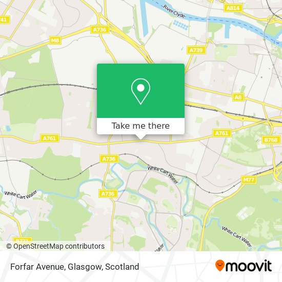 Forfar Avenue, Glasgow map