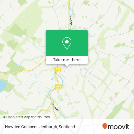 Howden Crescent, Jedburgh map