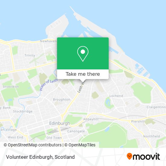 Volunteer Edinburgh map
