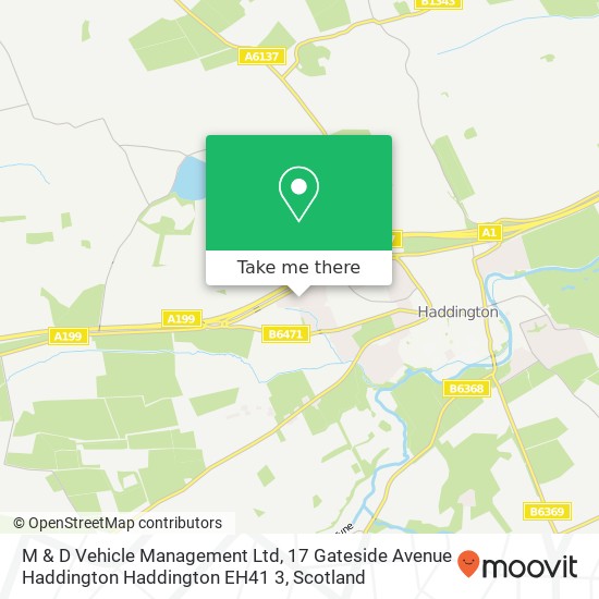 M & D Vehicle Management Ltd, 17 Gateside Avenue Haddington Haddington EH41 3 map