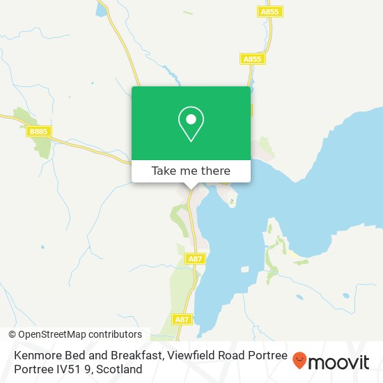 Kenmore Bed and Breakfast, Viewfield Road Portree Portree IV51 9 map