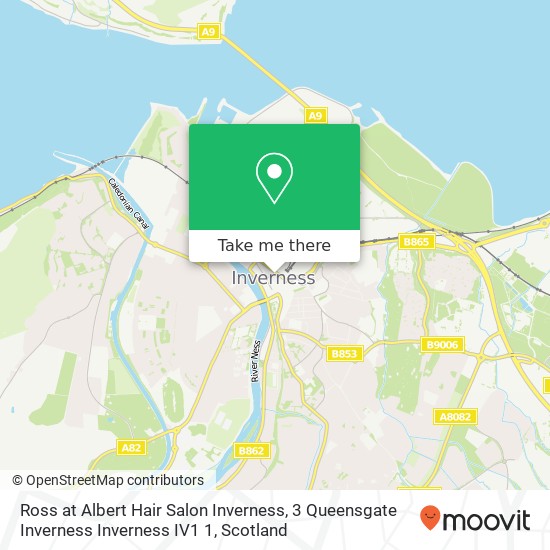 Ross at Albert Hair Salon Inverness, 3 Queensgate Inverness Inverness IV1 1 map