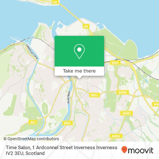 Time Salon, 1 Ardconnel Street Inverness Inverness IV2 3EU map