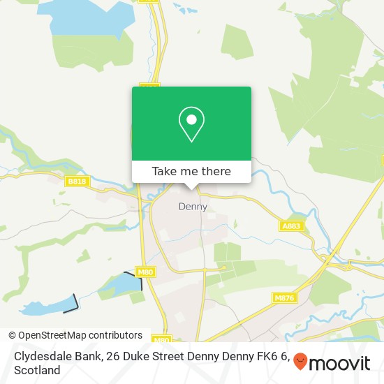Clydesdale Bank, 26 Duke Street Denny Denny FK6 6 map