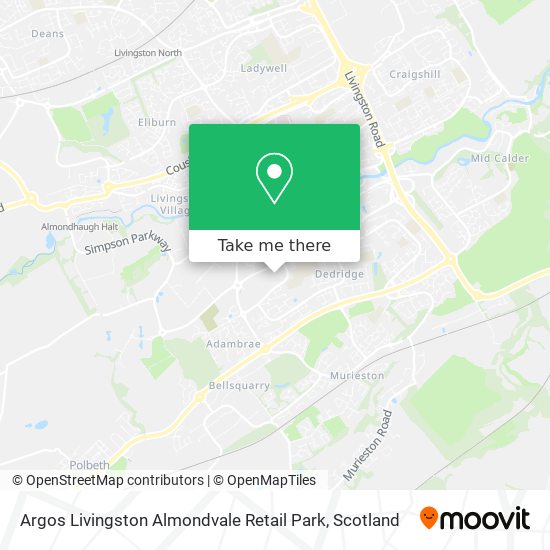 Argos Livingston Almondvale Retail Park map