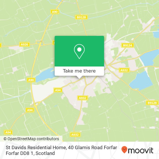 St Davids Residential Home, 40 Glamis Road Forfar Forfar DD8 1 map