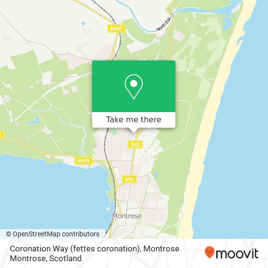 Coronation Way (fettes coronation), Montrose Montrose map