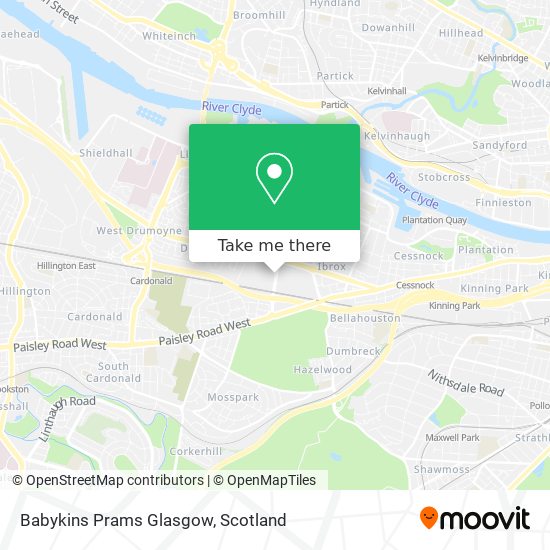 Babykins Prams Glasgow map
