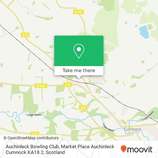 Auchinleck Bowling Club, Market Place Auchinleck Cumnock KA18 2 map