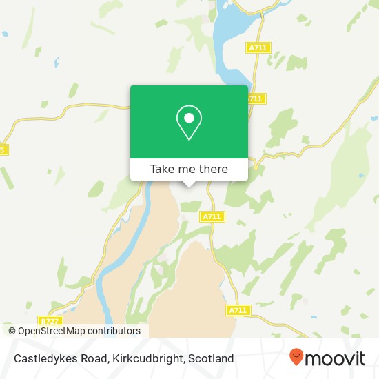 Castledykes Road, Kirkcudbright map
