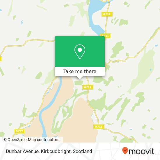Dunbar Avenue, Kirkcudbright map