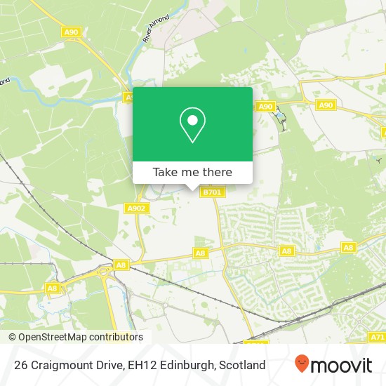26 Craigmount Drive, EH12 Edinburgh map