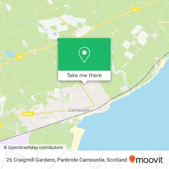 26 Craigmill Gardens, Panbride Carnoustie map