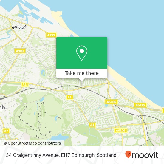 34 Craigentinny Avenue, EH7 Edinburgh map