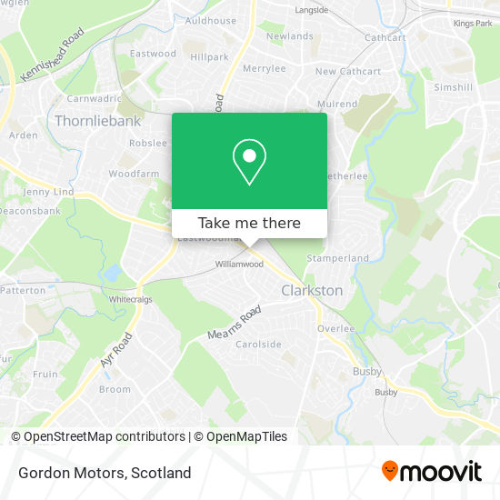 Gordon Motors map