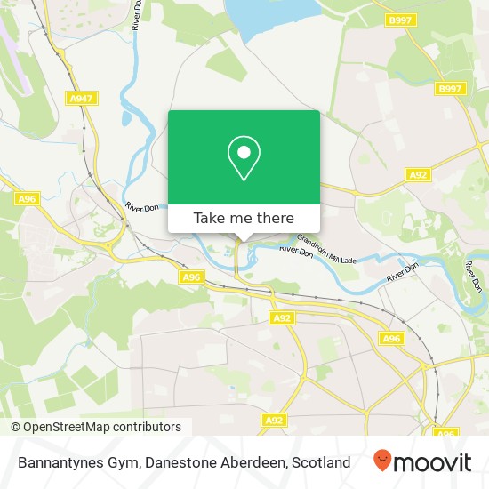 Bannantynes Gym, Danestone Aberdeen map