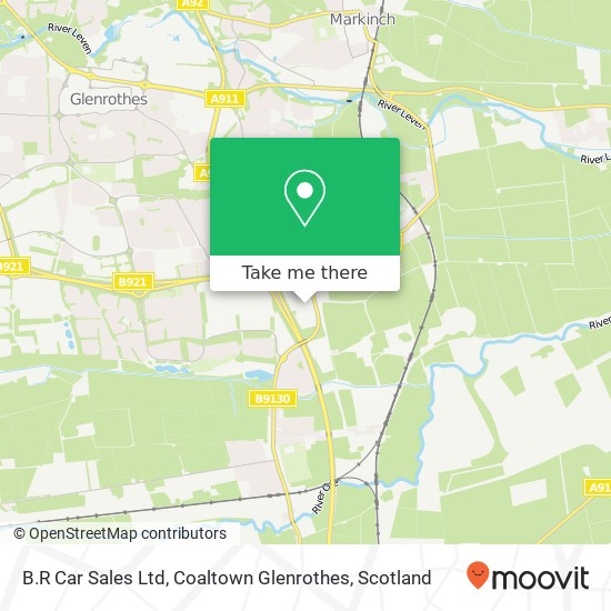 B.R Car Sales Ltd, Coaltown Glenrothes map