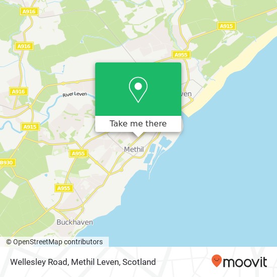 Wellesley Road, Methil Leven map