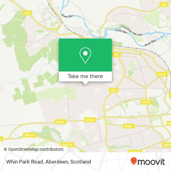 Whin Park Road, Aberdeen map