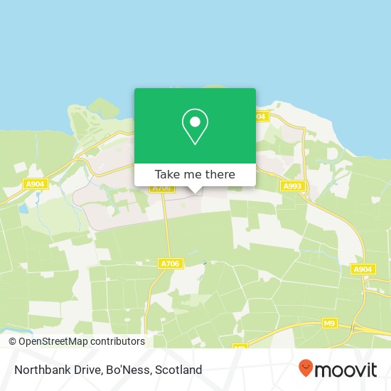 Northbank Drive, Bo'Ness map