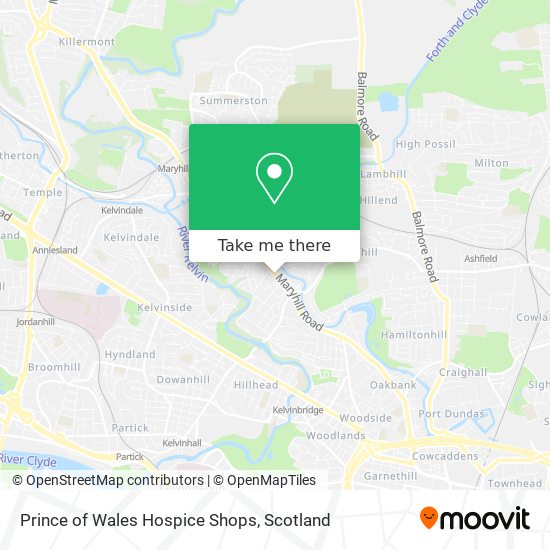 Prince of Wales Hospice Shops map