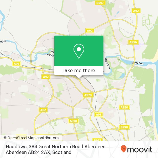 Haddows, 384 Great Northern Road Aberdeen Aberdeen AB24 2AX map