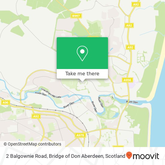 2 Balgownie Road, Bridge of Don Aberdeen map