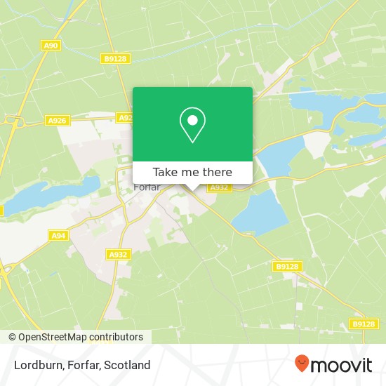 Lordburn, Forfar map