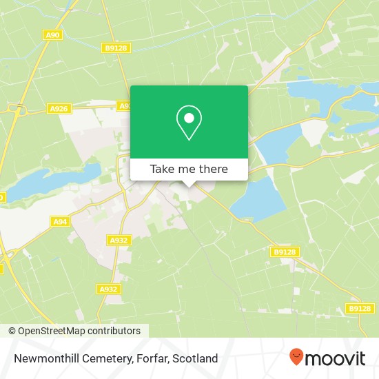 Newmonthill Cemetery, Forfar map