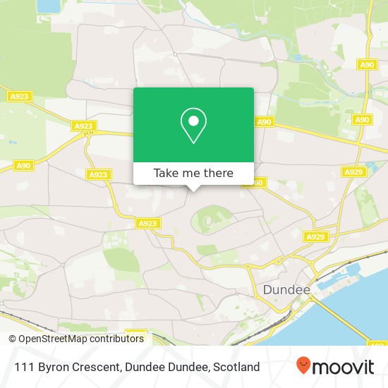 111 Byron Crescent, Dundee Dundee map