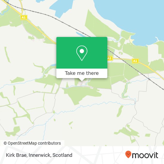 Kirk Brae, Innerwick map