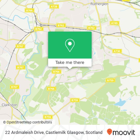 22 Ardmaleish Drive, Castlemilk Glasgow map
