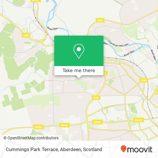 Cummings Park Terrace, Aberdeen map