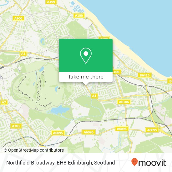 Northfield Broadway, EH8 Edinburgh map