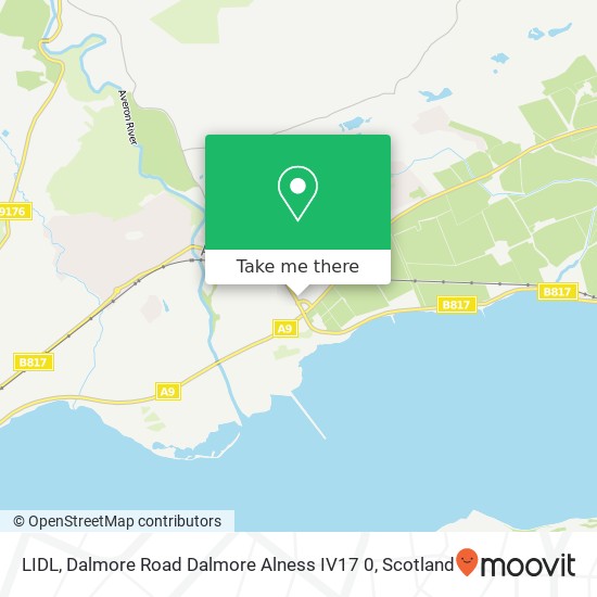LIDL, Dalmore Road Dalmore Alness IV17 0 map