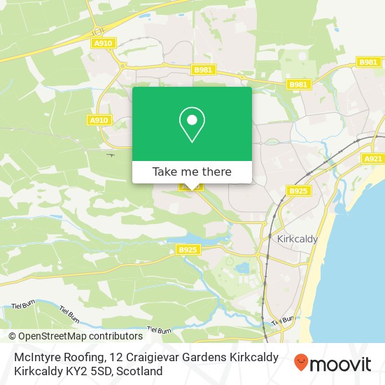 McIntyre Roofing, 12 Craigievar Gardens Kirkcaldy Kirkcaldy KY2 5SD map