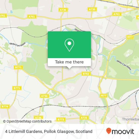 4 Littlemill Gardens, Pollok Glasgow map