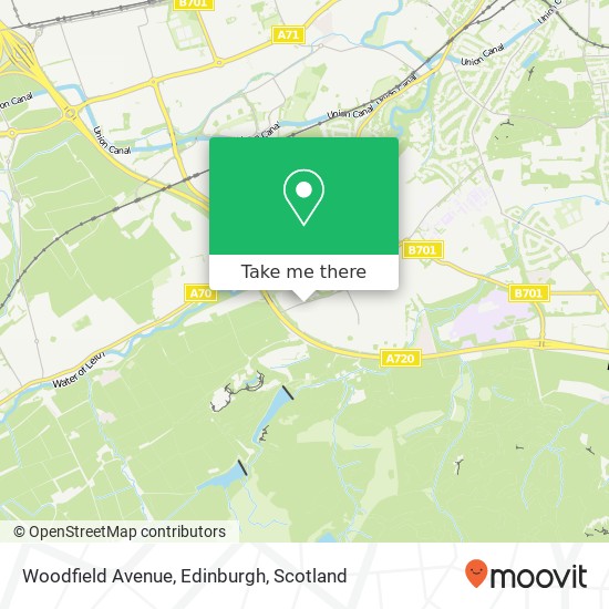 Woodfield Avenue, Edinburgh map