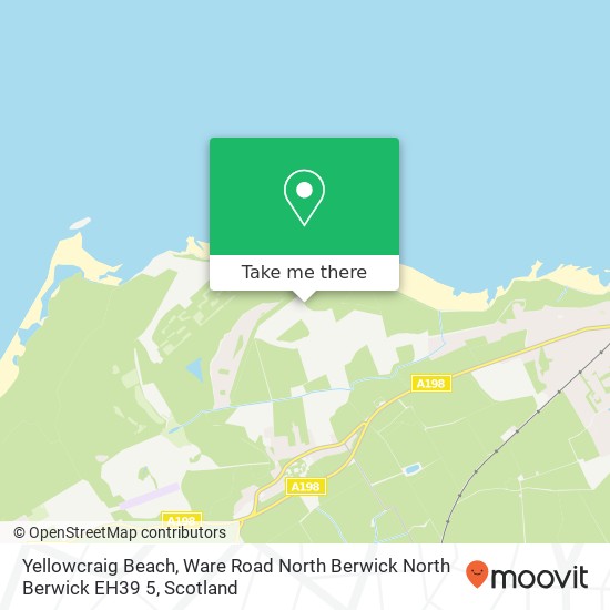 Yellowcraig Beach, Ware Road North Berwick North Berwick EH39 5 map