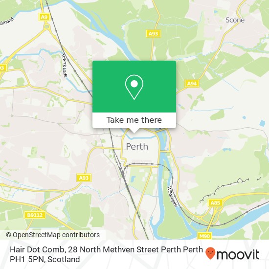 Hair Dot Comb, 28 North Methven Street Perth Perth PH1 5PN map