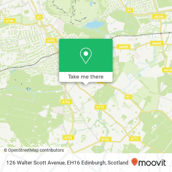 126 Walter Scott Avenue, EH16 Edinburgh map