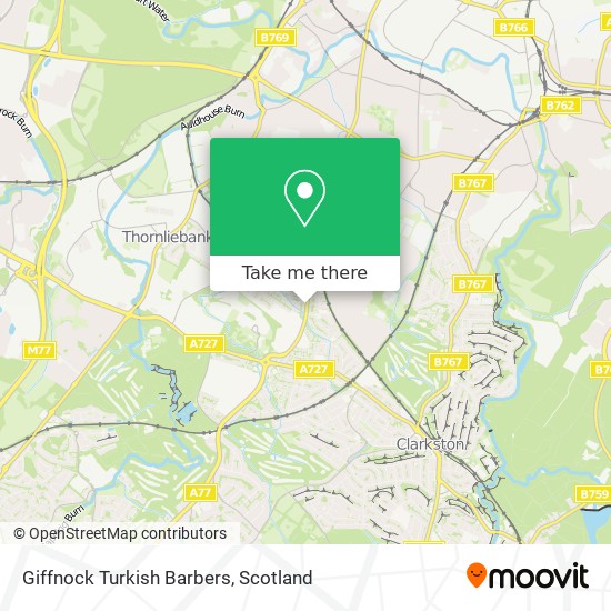 Giffnock Turkish Barbers map