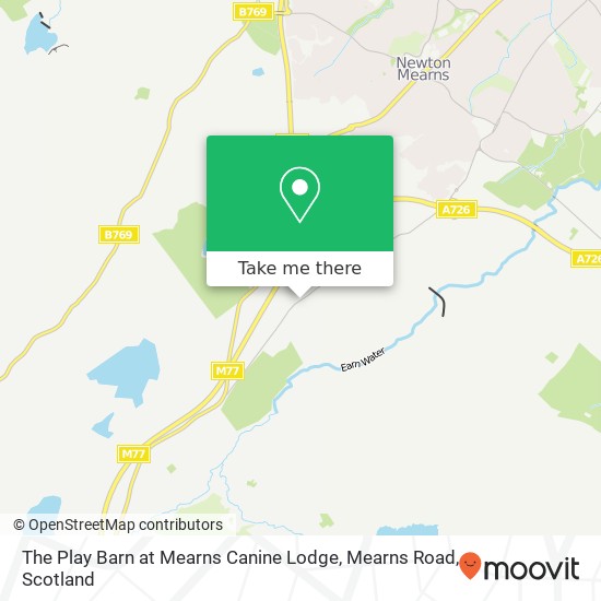 The Play Barn at Mearns Canine Lodge, Mearns Road map