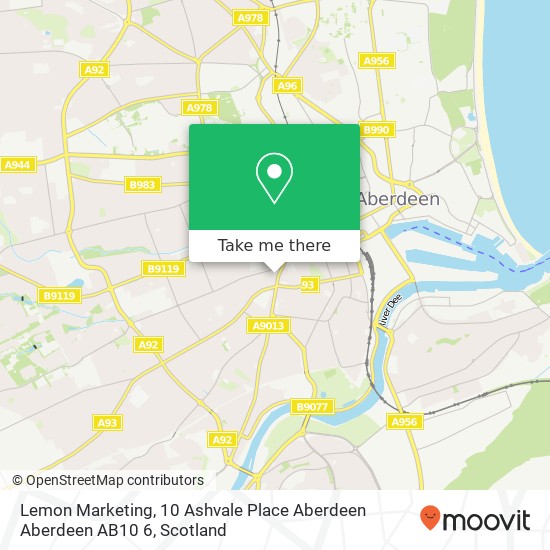 Lemon Marketing, 10 Ashvale Place Aberdeen Aberdeen AB10 6 map