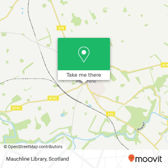 Mauchline Library map